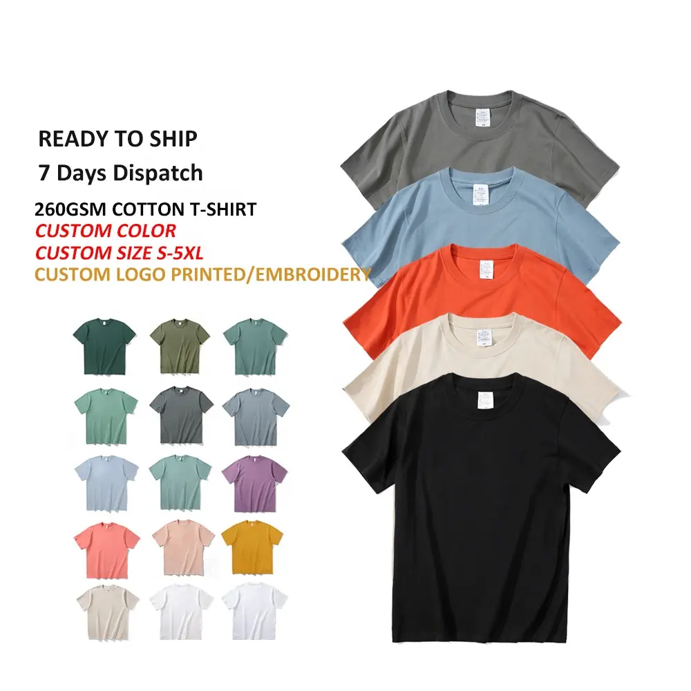 Custom Blank Plain Cotton Man T-shirts Bulk Heavyweight Oversized T shirt for Men High Quality