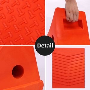 Triangle voiture roue <span class=keywords><strong>cale</strong></span> forte charge portant PU Portable bouchon anti-dérapant véhicule Parking voiture roue cales - Product Image 6