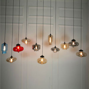 Lampes suspendues colorées modernes Restaurant Coffee Bar Lampes suspendues en verre - Product Image 3