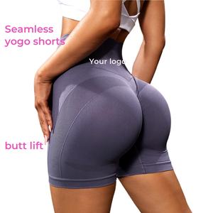 Respirant Séchage Rapide Élastique Scrunch Butt <span class=keywords><strong>Short</strong></span> De Sport Taille Haute Court Gym Fitness <span class=keywords><strong>Leggings</strong></span> Sans Couture <span class=keywords><strong>Mini</strong></span> Femmes Yoga Shorts - Product Image 1