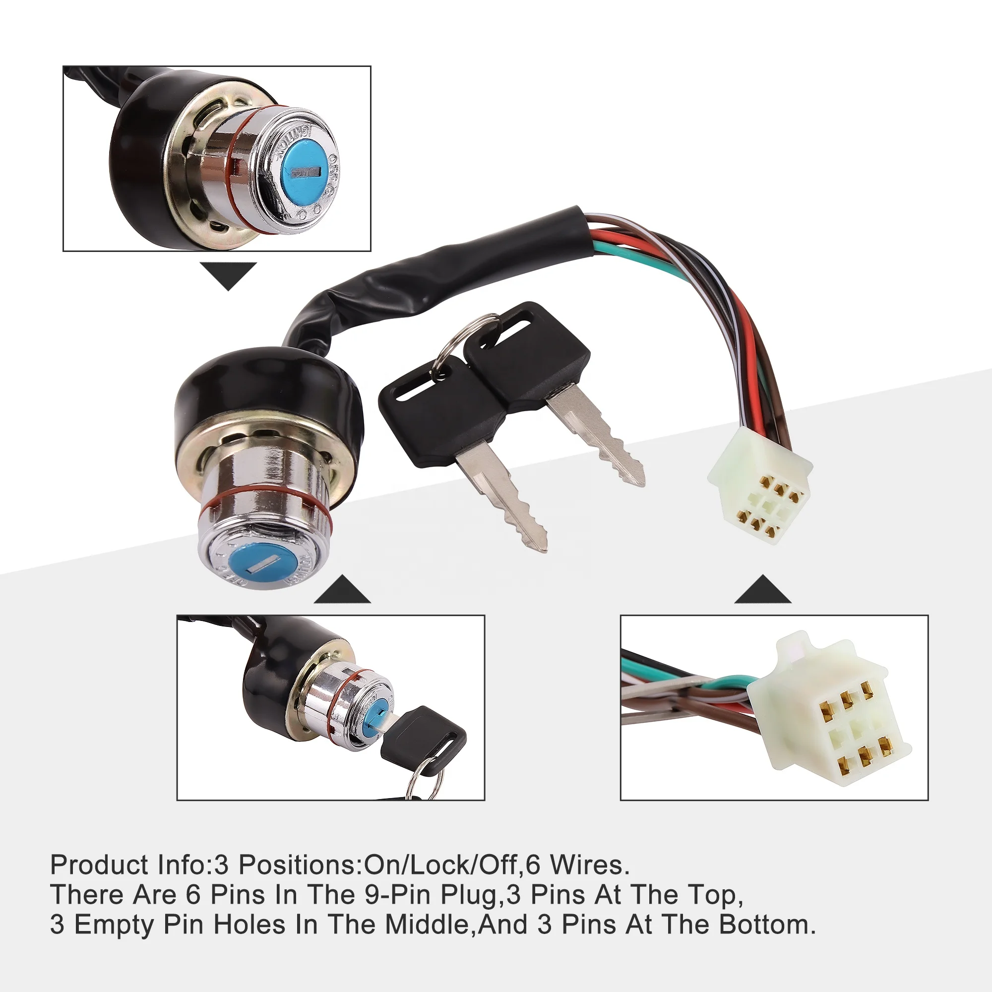 Ignition Key Switch For Quad ATV 50cc -125cc TaoTao Sunl SSR Motorcycle Go Kart | Australia Ignition Key Switch For Quad ATV 50cc -125cc TaoTao Sunl SSR Motorcycle Go Kart | Australia
