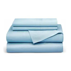 4 PCS Cooling Bed Set King Size 100% Bamboo Sheets Set Cool Breathable Bamboo Fitted Sheets for Hot Summer