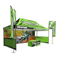Lipat tahan air 50mm 40mm Hex Gazebo Pop up kanopi tenda untuk 10x10ft 10x20ft cetak luar ruangan acara Logo kustom