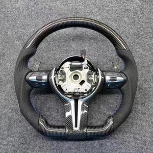 BMW M2 M3 M4 M5 M6 X5M F30 F10 F20 F35 F22 F18 F07 F01 E90 E92 E46 모델용 스포츠 스타일 카본 파이버 스티어링 휠 - Product Image 4