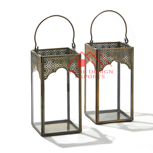 El Mejor Precio Exclusivo para lámpara de farol de vela de diseño en relieve de aluminio dorado antiguo, la última mesa de decoración del hogar hecha de Metal - Product Image 5