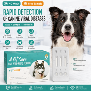 Kit de Prueba Rápida Combinada para CPV, CDV y EHR Caninos, Prueba para Enfermedades Caninas: Parvovirus, Moquillo y Ehrlichia - Product Image 2