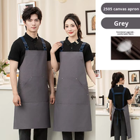 Tabliers sans manches en toile imperméable et anti-taches, impression de logo personnalisée pour les restaurants de barbecue, les restaurants de fondue, les services de restauration, les vêtements de travail