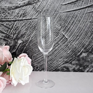 Custom Printed clear CRYSTAL elegant stem flutes champagne glasses with logo from the wedding - Product Image 4