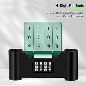 YH3683 Serrure à combinaison à 4 chiffres avec haute durabilité et fonction anti-vol. Serrure à code de sécurité en forme de U - Product Image 2