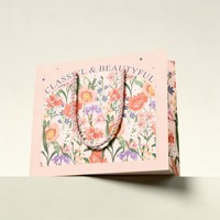 Sac de courses classique en ivoire réutilisable, durable et recyclable avec poignées en corde de coton, imprimé offset pour l'emballage de chaussures, vêtements et cadeaux
