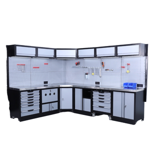 Meilleur prix Armoire à outils réglable 3 tiroirs en métal robuste de 72 pouces, blanche, conception OEM personnalisable pour atelier, voiture, garage - Product Image 2