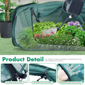 Pop up Mini Mesh Plant Couvre Portable Serre Jardin Lit Garde Couverture pour Protéger Plante Légumes Fruits Des Oiseaux Insectes - Product Image 3