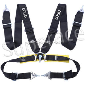 スーパーエース ユニバーサル レーシングカーシートベルト セーフティ 2点式 ポリエステルウェビング 3インチ ハーネス ショルダー クイックリリース - Product Image 1