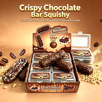 Jouet Squishy en Chocolat Croustillant 2026, Jouet Anti-Stress en Argile et Cire en Forme de Barre de Chocolat, Jouet à Presser de Simulation de Barre pour la Vente en Gros