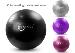 ZHENSHENG balle d'exercice de yoga anti-éclatement colorée écologique balle de stabilité Logo personnalisé diamètre 45/55/<span class=keywords><strong>65</strong></span>/75/85cm balle suisse en PVC - Product Image 5