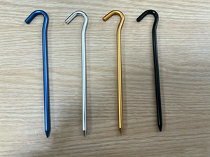 20 Piezas de Estacas de Aluminio de 18 cm, Resistentes y Antióxido, para <span class=keywords><strong>Camping</strong></span>, Jardinería, Pesca y Uso en Suelos Duros - Product Image 3