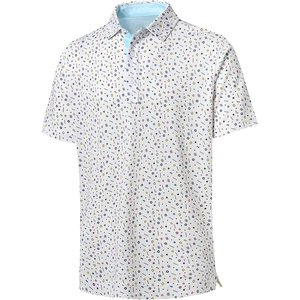 T-shirt de golf pour homme, impression numérique de performance, design gratuit, floral, ODM, sport, doux, respirant, séchage rapide - Product Image 6
