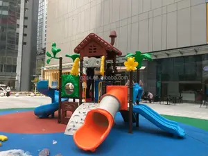 لون مشرق الاطفال هياكل اللعب في الهواء الطلق ملعب الفناء الخلفي مجموعات QX-018B