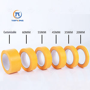 Cinta Adhesiva <span class=keywords><strong>de</strong></span> Papel Crepé <span class=keywords><strong>de</strong></span> Color para Pintar Automóviles, Resistente a Altas Temperaturas, Precio Económico - Product Image 1