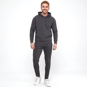 Ropa Deportiva para Hombre, Sudadera con Capucha, Diseño 2 en 1 con Lavado Ácido, Tela 100% Algodón, Color Sólido - Product Image 1