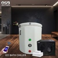 Grande baignoire à glace en acier inoxydable pour 2 personnes, refroidisseur d'eau, bain froid, immersion froide