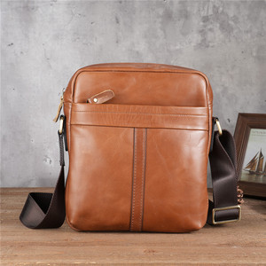 Borsa Vintage 9001 a tracolla in pelle di vacchetta in vera pelle da uomo a spalla singola <span class=keywords><strong>Messenger</strong></span> nuova per il commercio transfrontaliero - Product Image 1
