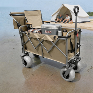 <span class=keywords><strong>Chariot</strong></span> <span class=keywords><strong>de</strong></span> <span class=keywords><strong>plage</strong></span> <span class=keywords><strong>pliable</strong></span> pour camping et pique-nique en extérieur, grande taille, roues universelles, capacité <span class=keywords><strong>de</strong></span> charge 150 kg, remorque <span class=keywords><strong>de</strong></span> <span class=keywords><strong>chariot</strong></span>, attelage voiture - Product Image 2