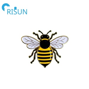 Spille Distintive a Forma di Insetto Cartoonesco, Ape dell'Apiario in <span class=keywords><strong>Smalto</strong></span> <span class=keywords><strong>Giallo</strong></span>, Vibrante Spilla 'Wee Bee Kind', Graziose Spille a Forma di Animali - Product Image 2