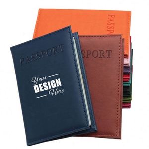 Porta Pasaportes Personalizado de Cuero Sintético para Hombre y Mujer - Funda Protectora Duradera, Ideal para Regalo Promocional - Product Image 1