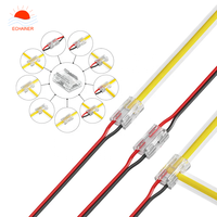 Connecteur de bande LED sans soudure 9 en 1, connecteur LED sans dénudage, connecteur de bande LED 2 broches, bande LED COB 5 mm 8 mm 10 mm