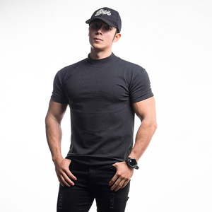 Camiseta Deportiva de Manga Corta para Hombre, de Terciopelo Grueso de Doble Cara, Color Sólido, 100% Algodón, con Serigrafía - Product Image 5