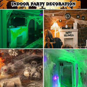 Decoraciones <span class=keywords><strong>de</strong></span> Halloween <span class=keywords><strong>Tela</strong></span> <span class=keywords><strong>de</strong></span> <span class=keywords><strong>araña</strong></span> <span class=keywords><strong>artificial</strong></span> Horror Luminous Stretch Telarañas Al Aire Libre Halloween Scary Party Accesorios 2017 - Product Image 5