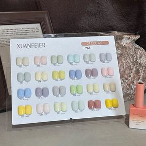 Herstellung und <span class=keywords><strong>Dropshipping</strong></span> von 24 Farben Einfarbigem Macaron-Stil Aufhellendem UV-Gel Nagellack, Trendiges Nagelgel-Set - Product Image 4