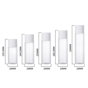 Cosmetic Bottle <b>Flat</b> Shoulder 24mm 120.5mm Frost Surface <b>Screw</b> Cap Packaging For Daily Chemical Products - Product Image 1