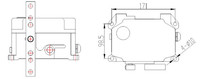 Interrupteur à cordon bidirectionnel en acier inoxydable de haute qualité Qxsp-2D, interrupteur à cordon carré