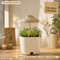 Lampe de culture LED, pot intelligent à arrosage automatique, mini-serre de bureau pour petites semis et mini-plantes, certification CE