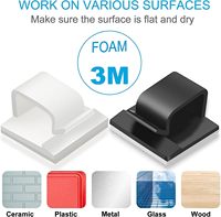 Jiaen – Serre-câble auto-adhésif noir en plastique, organisateur multifonctionnel, clip de fixation pour câble solaire de type R, réglable