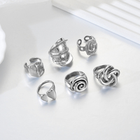 Neuer Trendiger Ring Punk Vergoldet Wasserdicht Edelstahl Breite Version Damenring