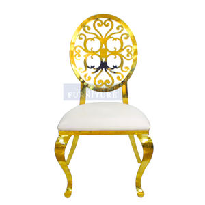 Silla de Boda de Metal Dorado de Diseño Nuevo, Estilo Real de Dubái - Product Image 4