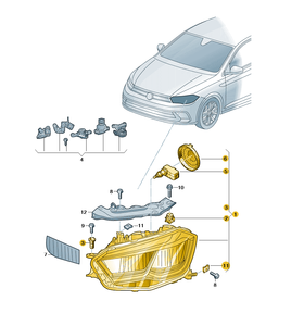 Système d'éclairage automobile d'origine, phare avant pour VW <span class=keywords><strong>POLO</strong></span> 2021- compatible avec les véhicules à conduite à droite, pour 2G1941005C 2G1941006C - Product Image 5