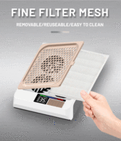 Mesin Penghisap Debu Kuku Zeal Shine Nail Dust Collector Vacuum Cleaner Filter Lepas Pasang Layar Digital 48w untuk Perlengkapan Kuku