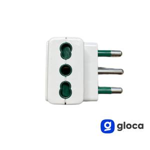 Adaptateur secteur Gloca, lot de 3, norme italienne, 10A, 250VAC, prise secteur, sortie AC, matériau PC blanc - Product Image 4