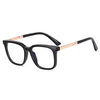 93396 Gafas Ópticas de Diseño Original de Fábrica, Montura Cuadrada de Metal TR90 para Hombre, Lentes Transparentes con Protección Contra Luz Azul, Montura Personalizada para Miopía