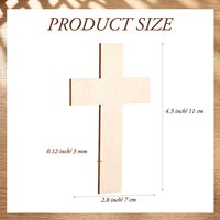 Marcapáginas de madera sin terminar con diseño de cruz, marcapáginas de madera con patrón de vitral, manualidades religiosas para pintar, regalo para la iglesia