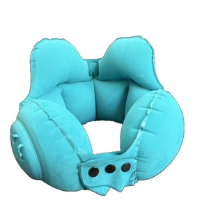 <b>Inflatable</b> U-Shaped Neck Pillow 81x21x10cm Portable Travel Support For <b>Car</b> Airplane Home Use Solid Color - Product Image 4