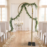 Support de tringle et de rideaux doré de 8 à 12 pieds, support de lustre, support d'arche décorative, structure de toile de fond en treillis pour décoration de mariage