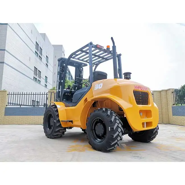 HIFOUNE EPA motor off-road forklift 4WD 3.5ton 4x 4 bozuk arazi forklifti