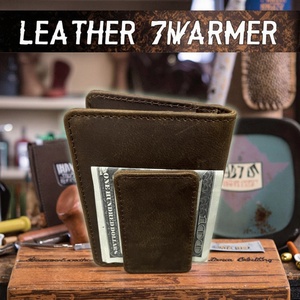 กระเป๋าสตางค์หนังวัวแท้สไตล์วินเทจแบบพับได้สำหรับผู้ชาย ป้องกัน RFID บาง พกพาสะดวก พร้อมคลิปหนีบเงินแม่เหล็ก ซับในโพลีเอสเตอร์ - Product Image 3