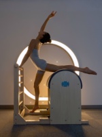 Escalera ajustable para Yoga, Pilates, ejercicio, barril, Fitness, gimnasio en casa, Base de madera para estiramiento, con plataforma acolchada