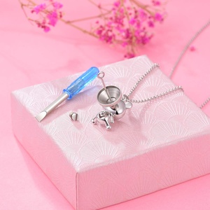 Isunni de plata esterlina oso de peluche corazón colgante de urna de Memorial cremación urna Collar para amaba una cenizas - Product Image 3